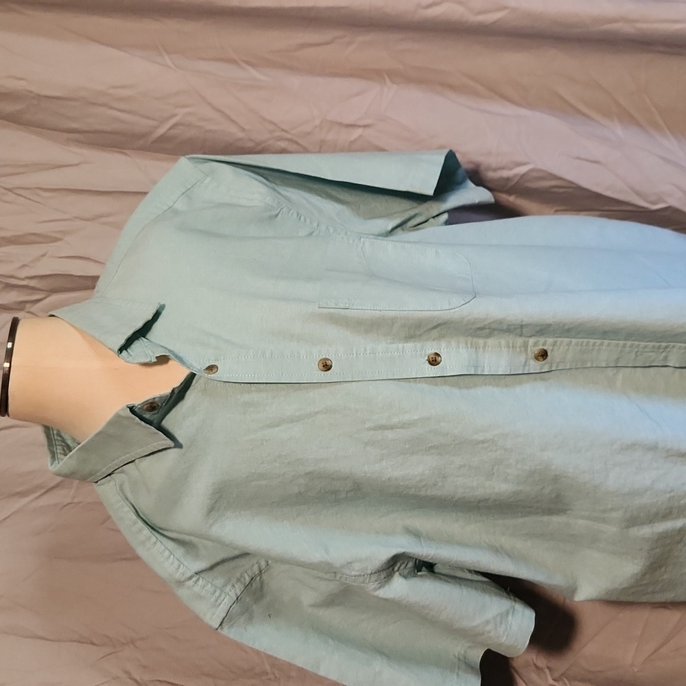 Old navy everyday fit teal button up size xl